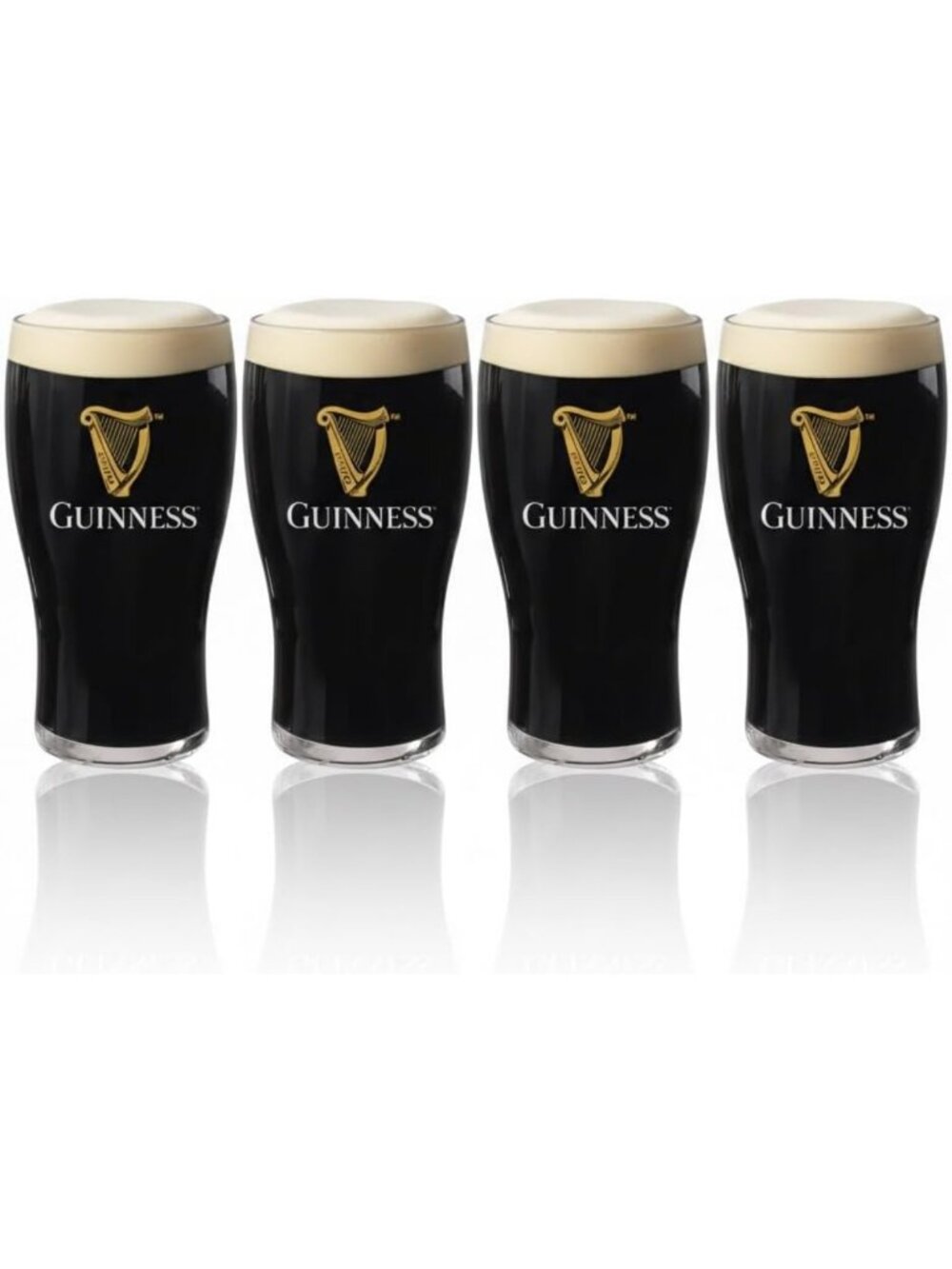 Set of 4 20oz Pint Glasses – Classic Irish Pub Tulip Beer Glassware, Perfect